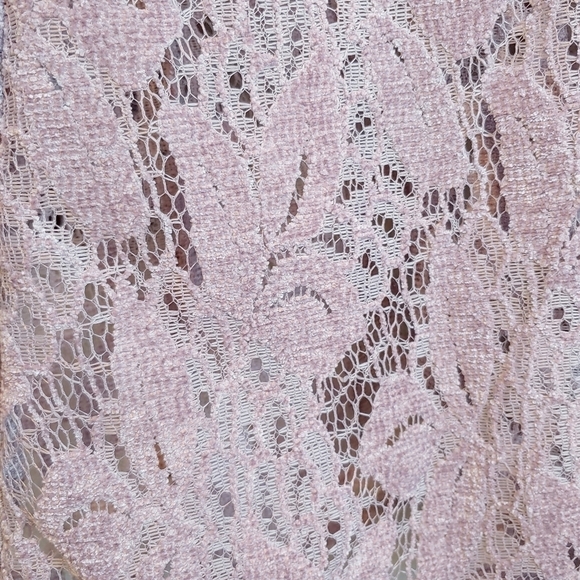 Free People Ruby Mauve Crochet Lace Boho Victorian Mini Dress Sz XS Fairycore - Picture 2 of 9